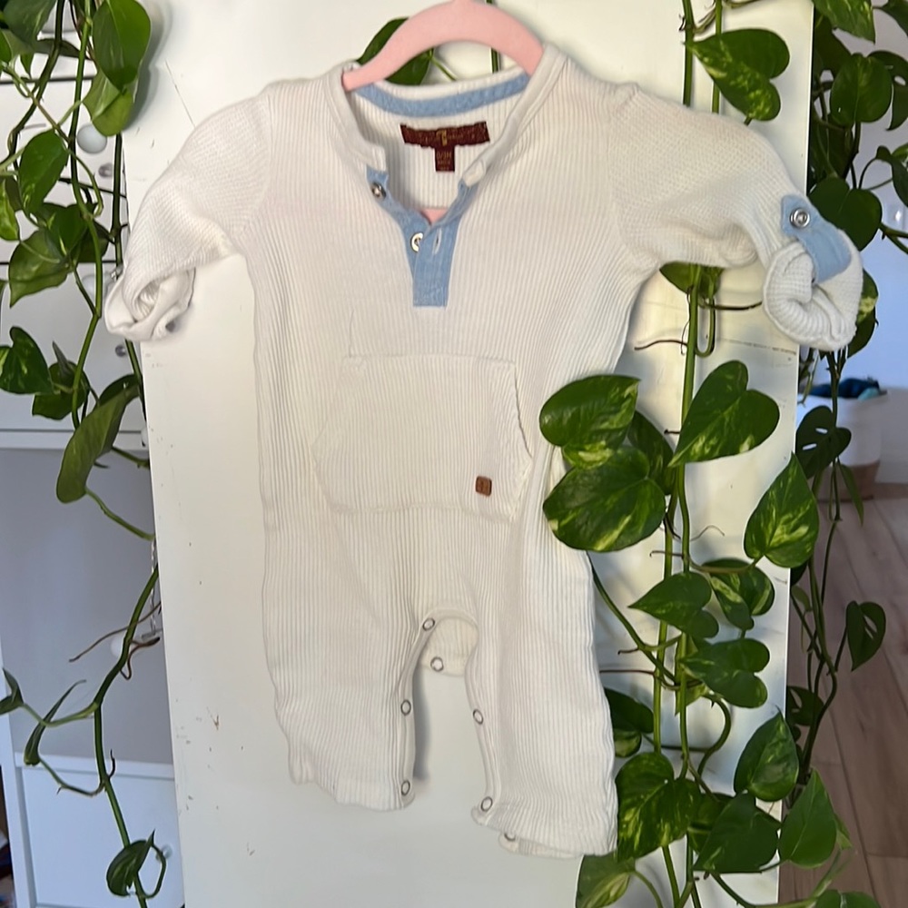 7 for all mankind onesie (0-3m)